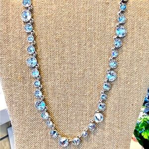 Beautiful Sterling-silver and crystal reversible Cocktail necklace